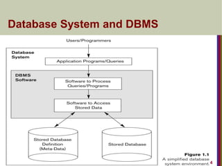 Database System and DBMS
Slide 1- 4
 