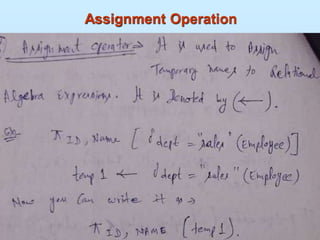 Assignment Operation
 