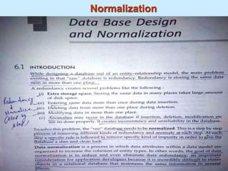 Normalization
 