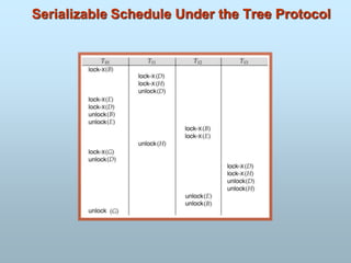 Serializable Schedule Under the Tree Protocol
 