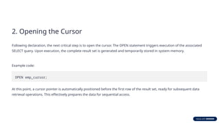 Comprehensive Guide to Cursors and Error Handling in DBMS | PPTX
