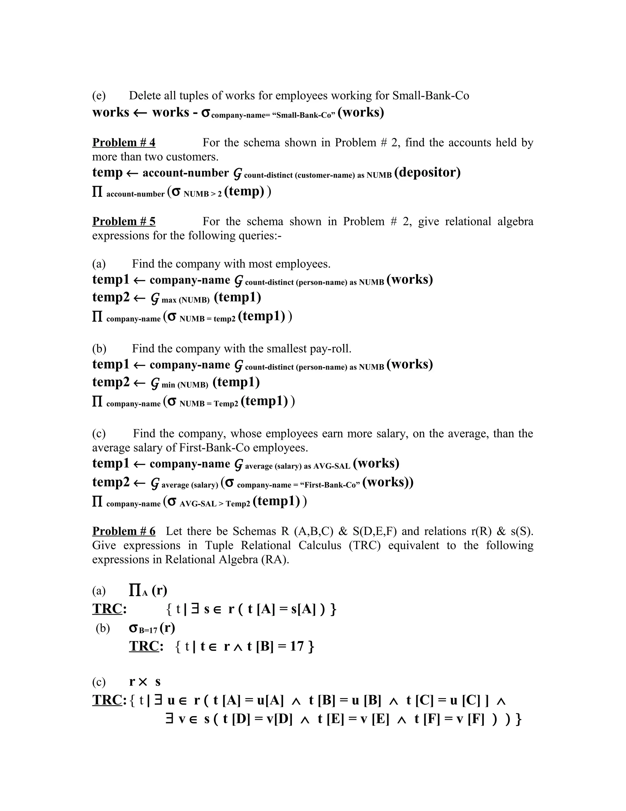 Dbms exercises pdf