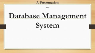 Introduction to Database Management System eBook  