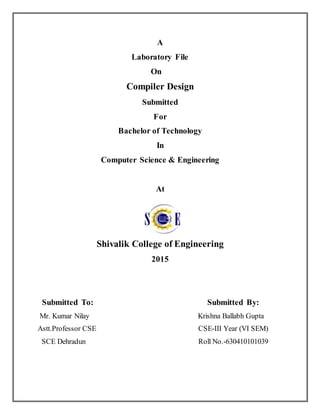 Front pages of practical file | PDF