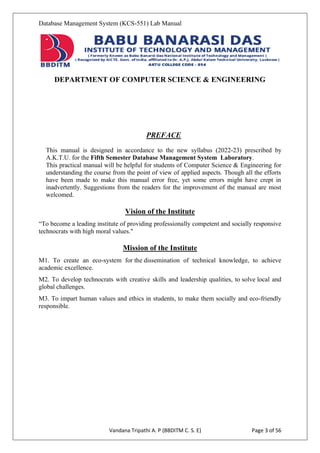 Data base management system LAB MANUAL KCS 551.pdf