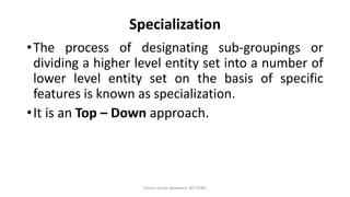 Dbms Notes Lecture 9 : Specialization, Generalization and Aggregation | PDF