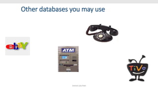 Other databases you may use
SHIKHA GAUTAM
 