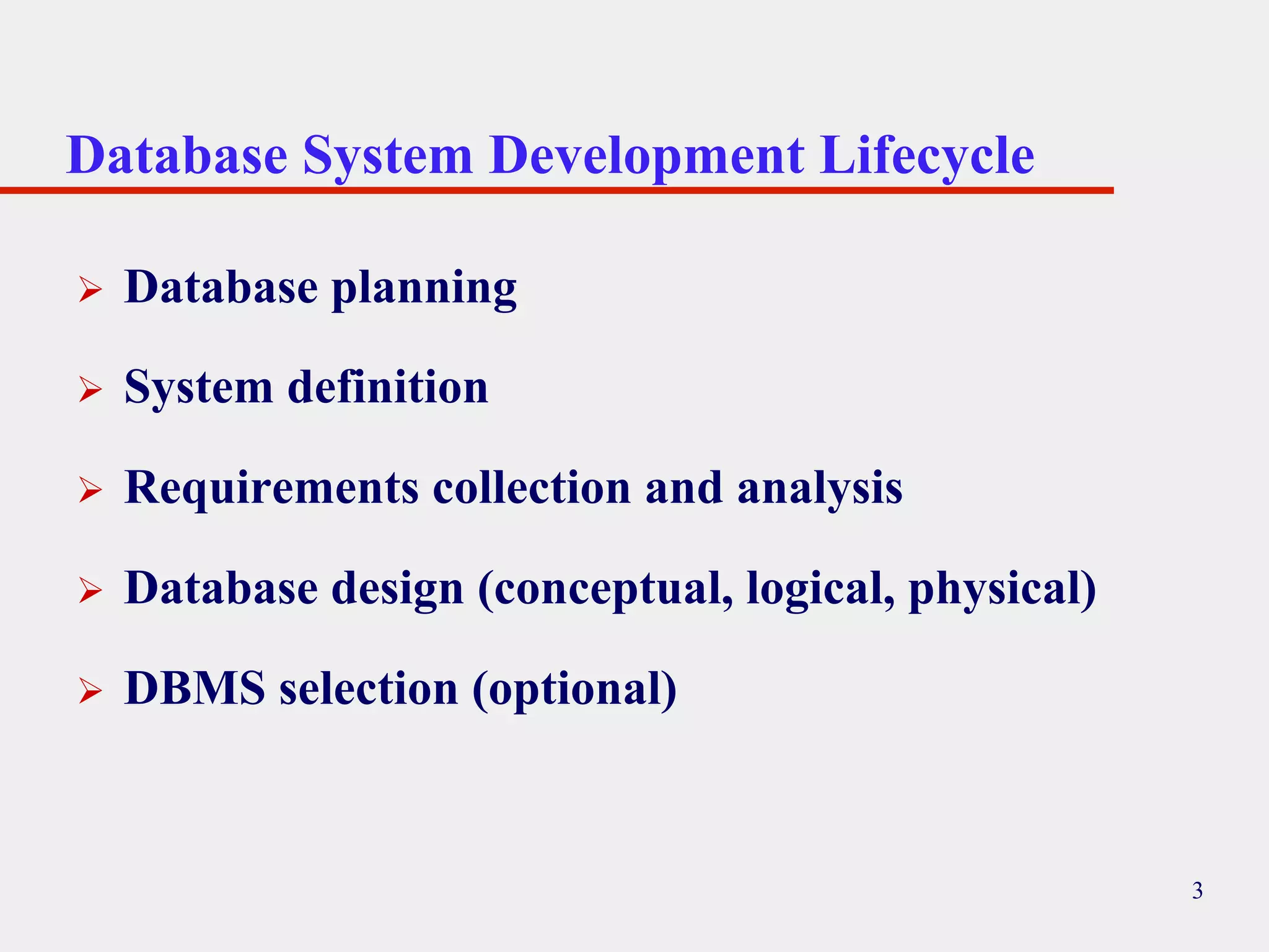 Dbms lifecycle. ..Database System Development Lifecycle | PDF ...