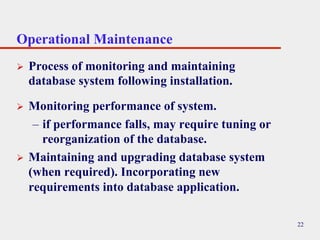 Dbms lifecycle. ..Database System Development Lifecycle | PDF