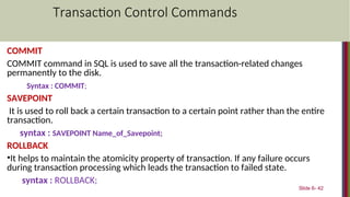 DBMS MODULE-6.ppt database management system transaction | PPT