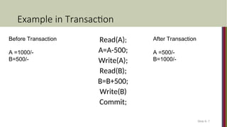 DBMS MODULE-6.ppt database management system transaction | PPT