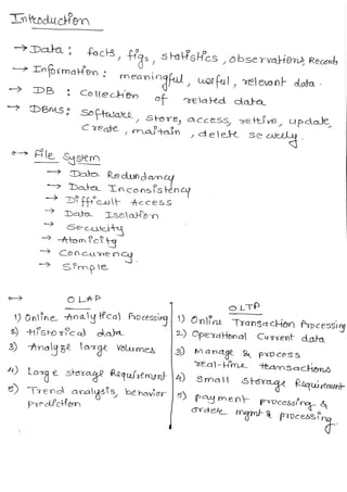 DBMS_Notes (1) DBMS detailed notes useful | PDF