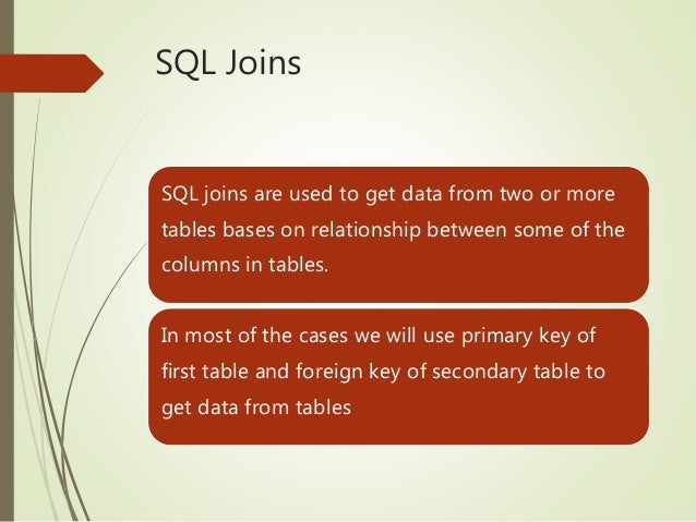 types of SQL Joins