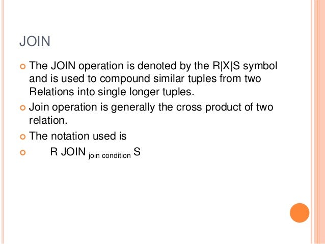 relational algebra symbols