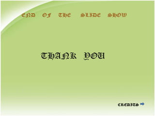 END     OF     THE       SLIDE     SHOWTHANK   YOUCREDITS