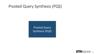 92
Pivoted Query
Synthesis (PQS)
Pivoted Query Synthesis (PQS)
 