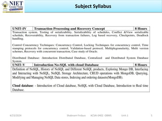 DBMS UNIT -1.pptx unit 1 ppt niet 4 year | PPTX