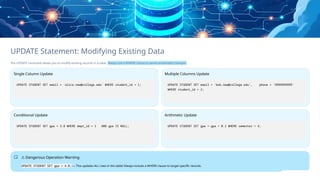 Update Dbms Database management system for the beginners | PPTX