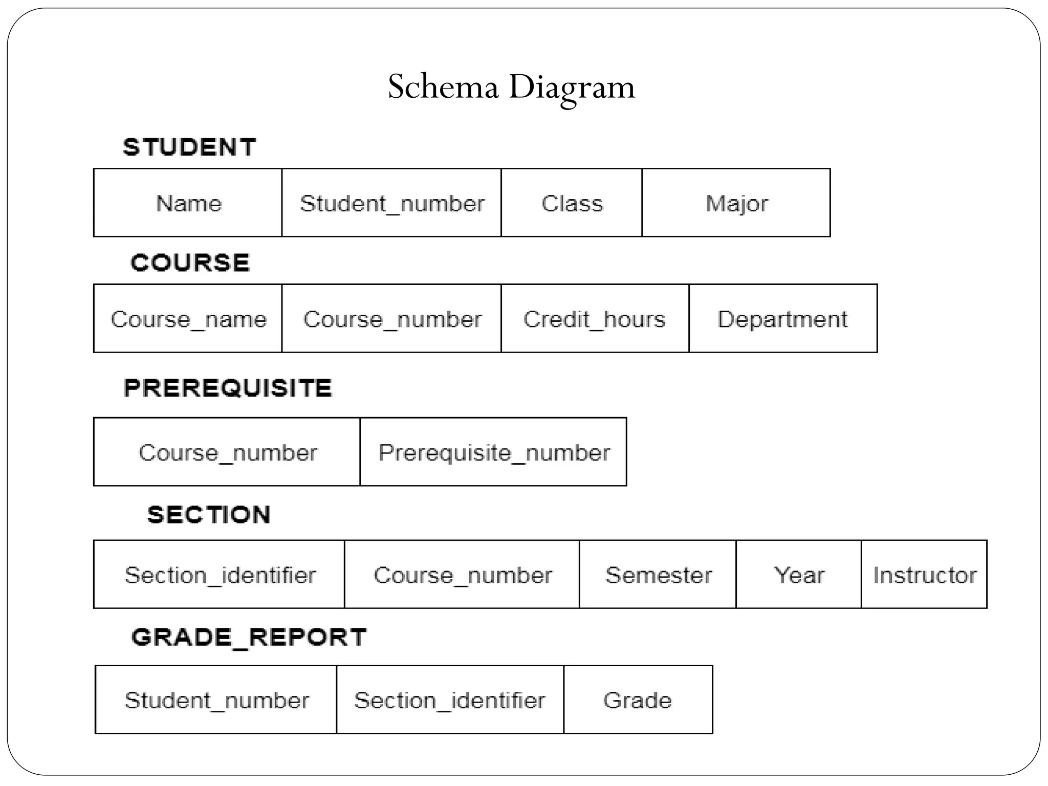 Schema Diagram
 