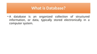 Structed Computer Database advanced database management system by uni | PPTX