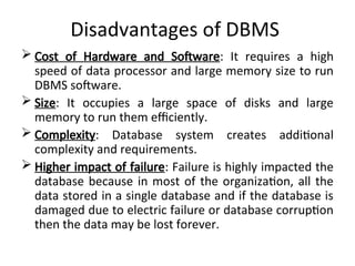 Comprehensive Introduction to Database Management Systems and Design | PPT