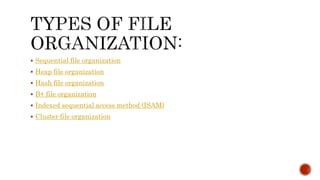 Clustered File Organization DBMS (UNIT 5) | PPTX