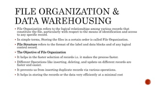 Different File Organizations Methods DBMS (UNIT 5) | PPTX