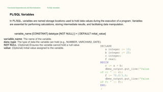 PL/SQL Procedural Language Structured Query | PPTX