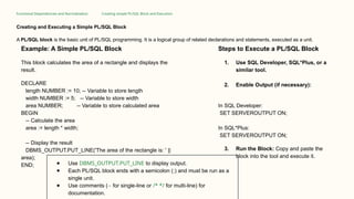 PL/SQL Procedural Language Structured Query | PPTX
