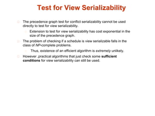 Testing Serializability In Dbms DBMS UNIT 5 46 CONTAINS NOTES FOR THE STUDENTS | PPT