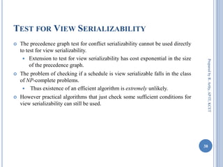 Testing Serializability In Dbms DBMS Unit III Material | PDF