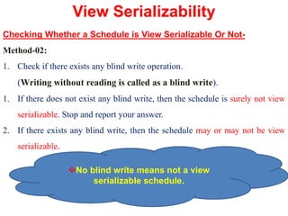View Serializability In Dbms Examples DBMS UNIT IV.pptx