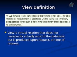Views of Data in Database Management Systems | PPT