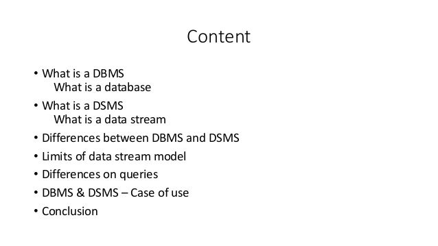 what is a dbms