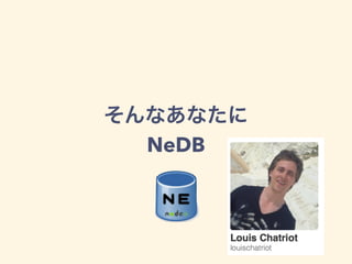 そんなあなたに
NeDB
 