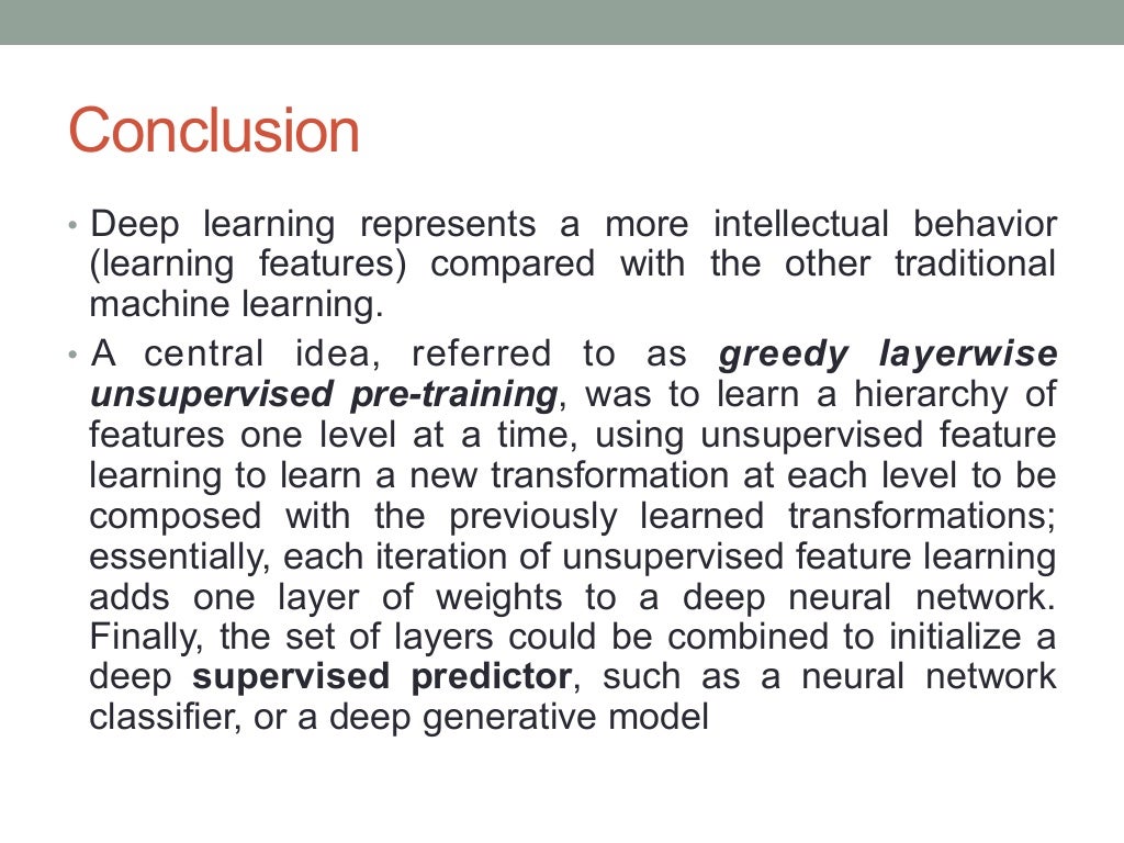 Deep Belief Networks