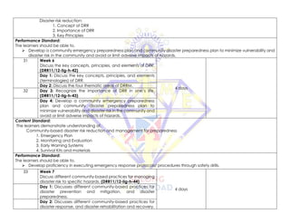 DEFINITIVE BUDGET OF WORK FOR DISASTER READINESS AND RISK REDUCTION | PDF