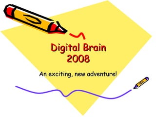 Digital Brain 2008 An exciting, new adventure! 