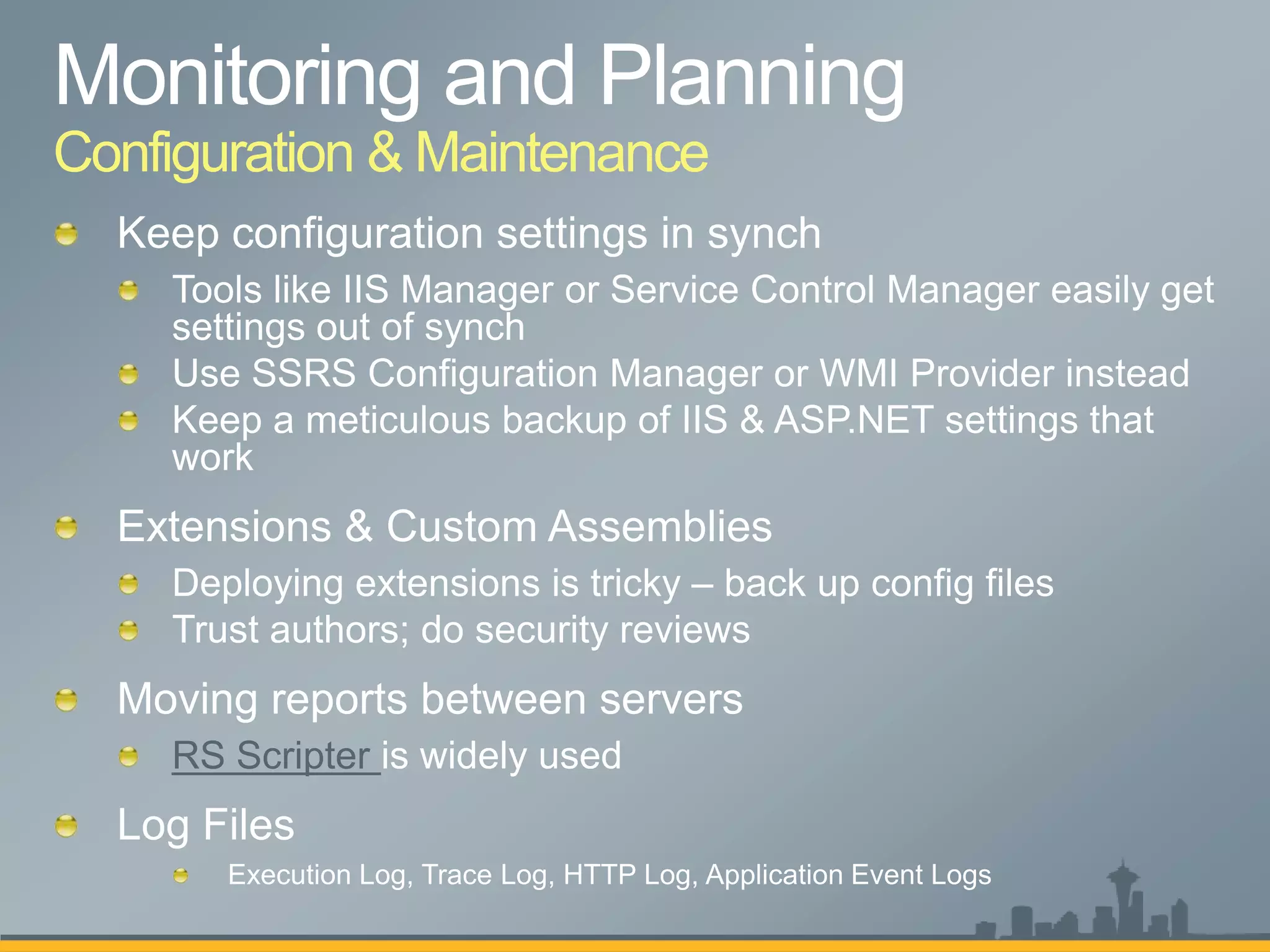 Configuration & Maintenance




    RS Scripter
 