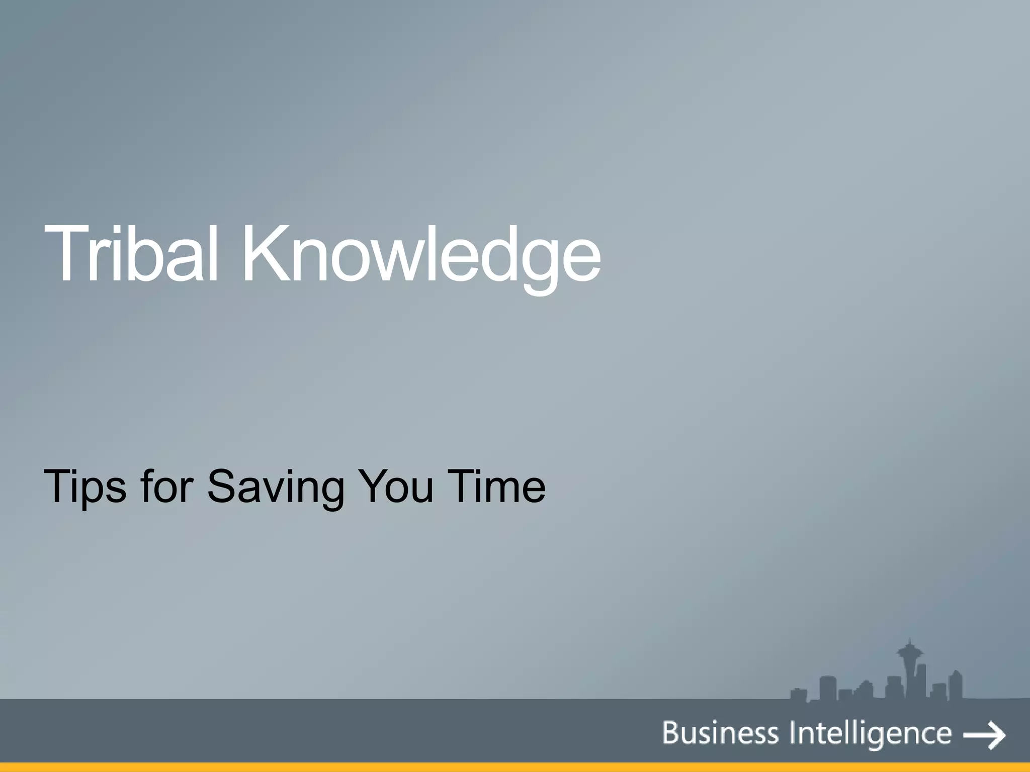 Tips for Saving You Time
 