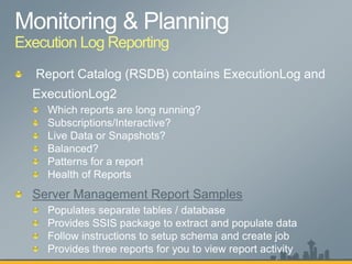 Execution Log Reporting




  Server Management Report Samples
 