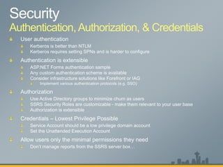 Authentication, Authorization, & Credentials
 