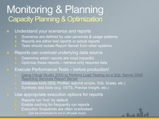 Using Visual Studio 2005 to Perform Load Testing on a SQL Server 2005
Reporting Services Report Server
 