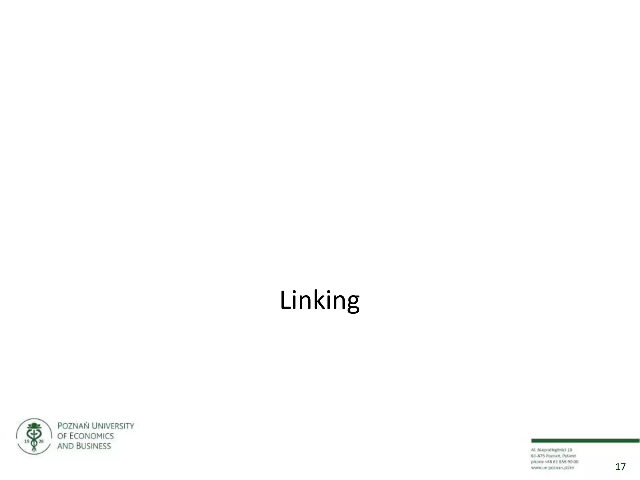 Linking
17
 