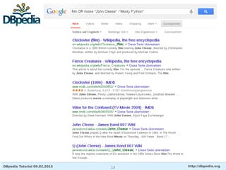 DBpedia Tutorial 09.02.2015 http://dbpedia.org13
 