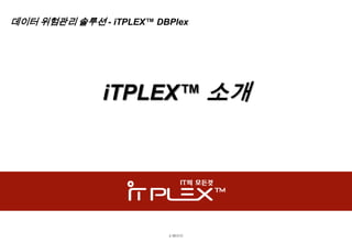 데이터 위험관리 솔루션 - iTPLEX™ DBPlex




               iTPLEX™ 소개




                         3 페이지
 