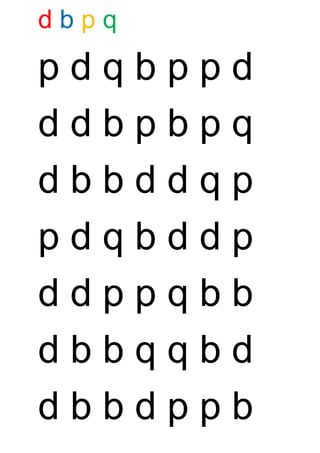 d b p q discriminacio