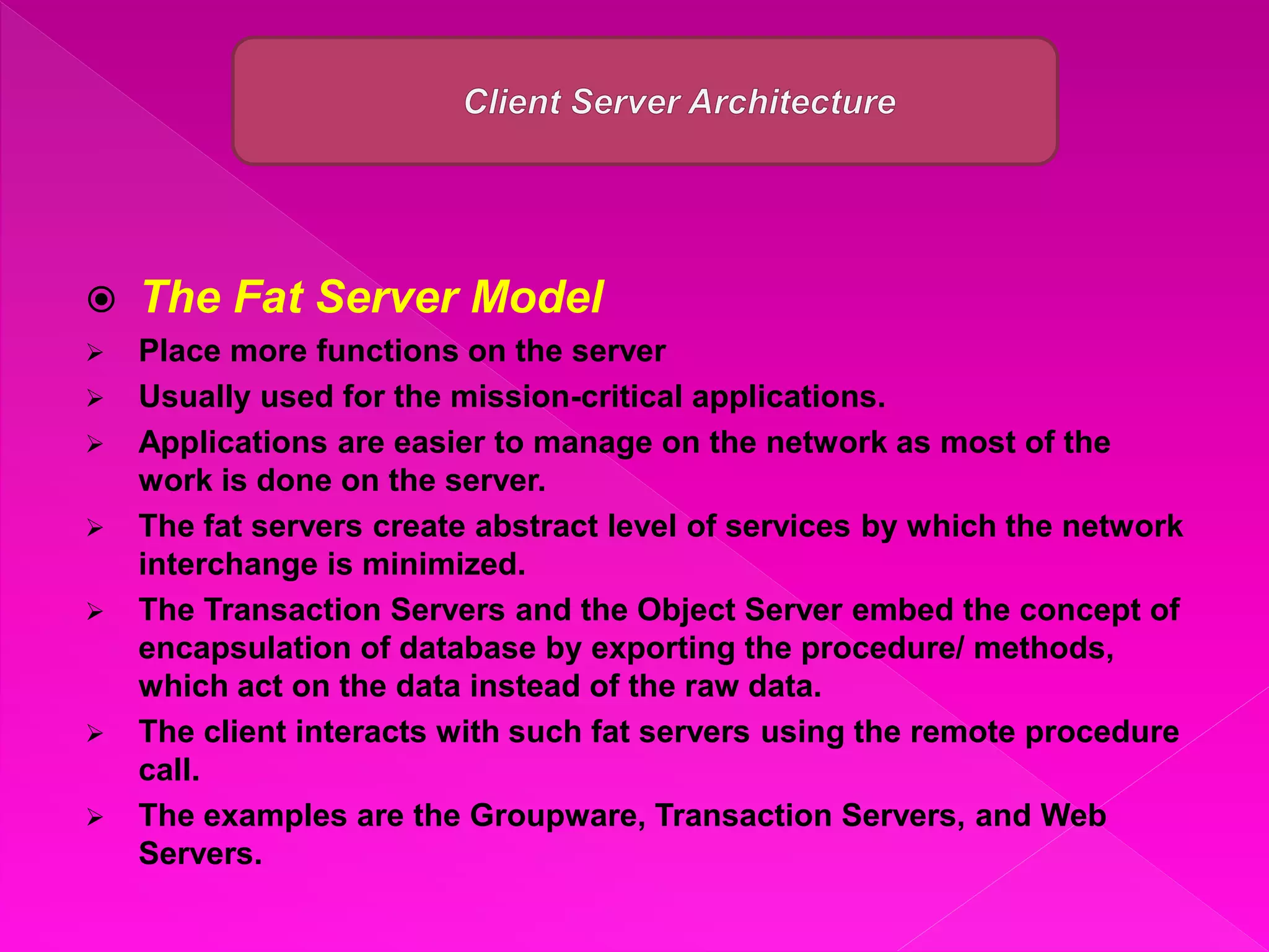 Client/Server Architecture By Faisal Shahzad | PPT