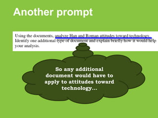 Another prompt So any additional document would have to apply to attitudes toward technology… 