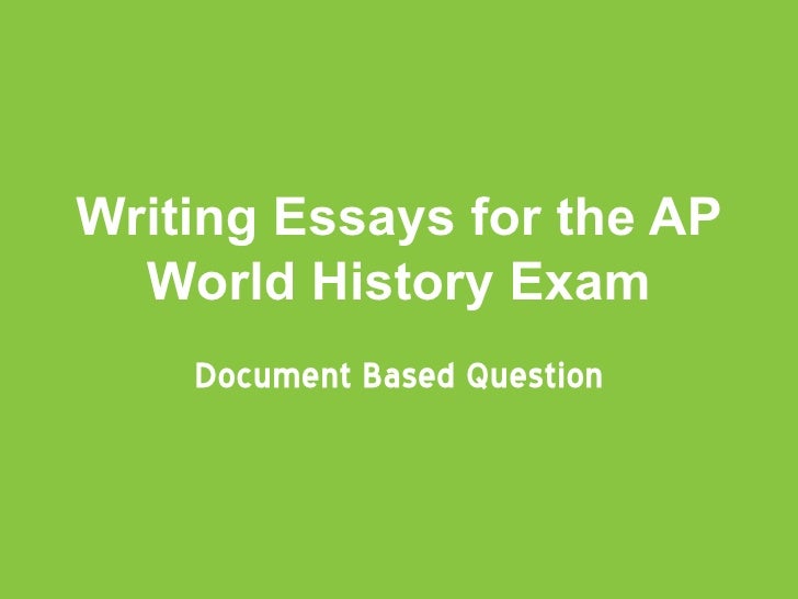 How to write a good document based question essay